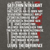 Get This Straight Learn the Difference AR-15 Cotton Canvas Backpack