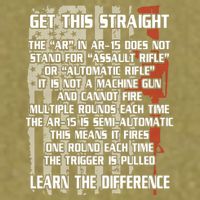 Get This Straight Learn the Difference AR-15 Garment-Dyed Women's Muscle Tee