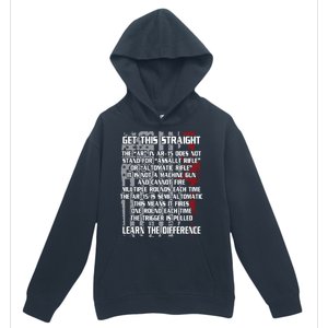 Get This Straight Learn the Difference AR-15 Urban Pullover Hoodie