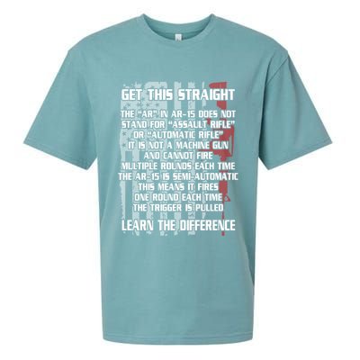 Get This Straight Learn the Difference AR-15 Sueded Cloud Jersey T-Shirt