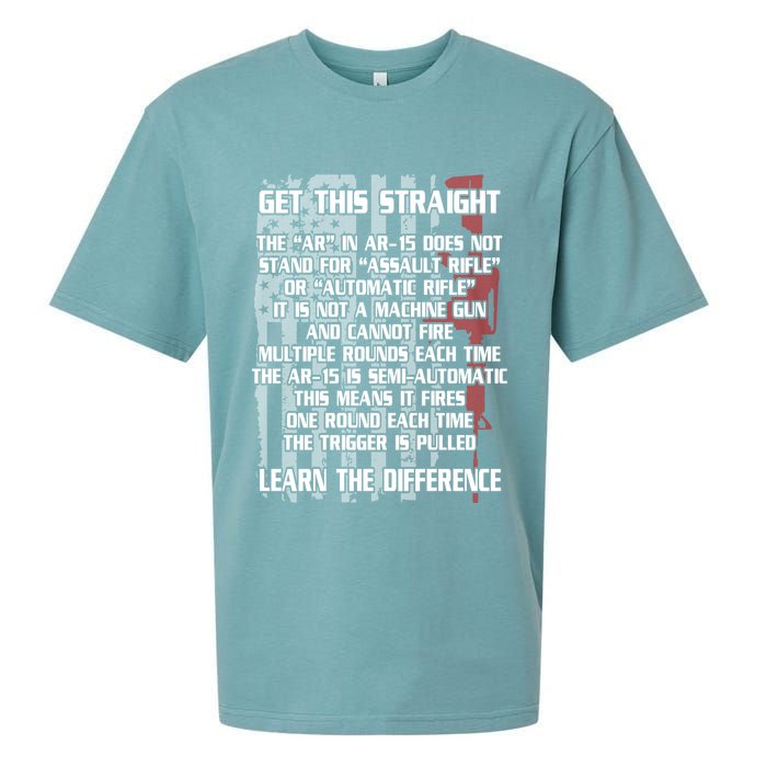 Get This Straight Learn the Difference AR-15 Sueded Cloud Jersey T-Shirt
