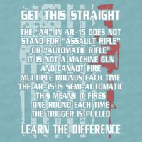 Get This Straight Learn the Difference AR-15 Sueded Cloud Jersey T-Shirt