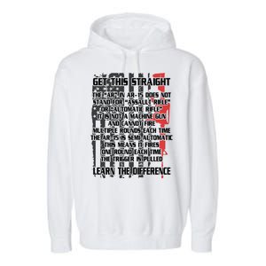 Get This Straight Learn the Difference AR-15 Garment-Dyed Fleece Hoodie