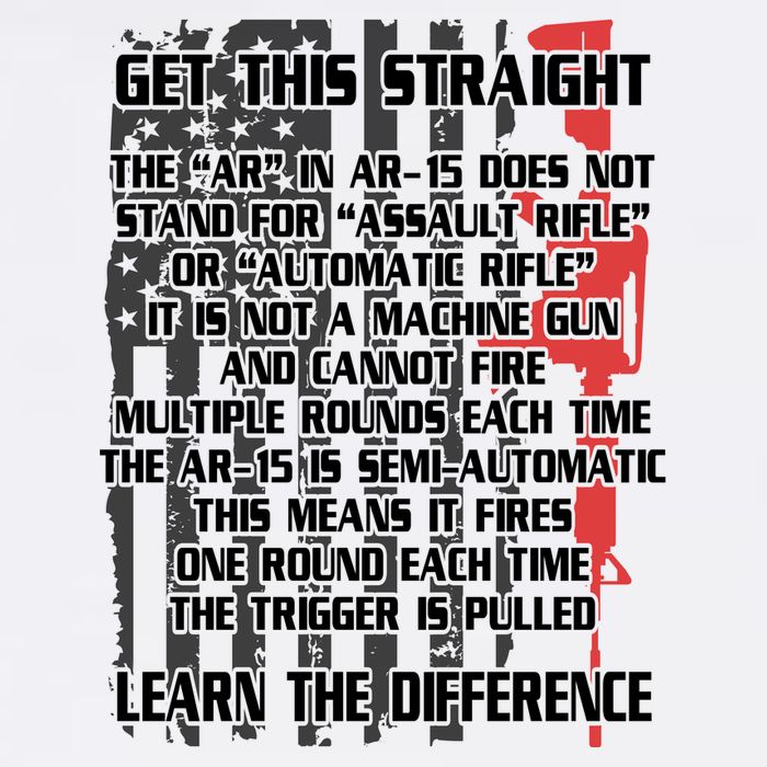 Get This Straight Learn the Difference AR-15 Garment-Dyed Sweatshirt