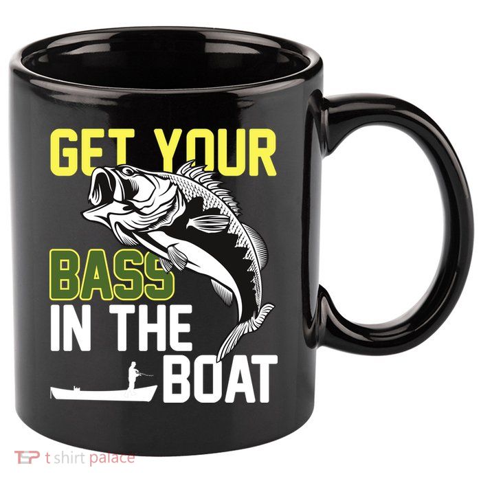 Get Your Bass In The Boat 11oz C Handle Ceramic Mug