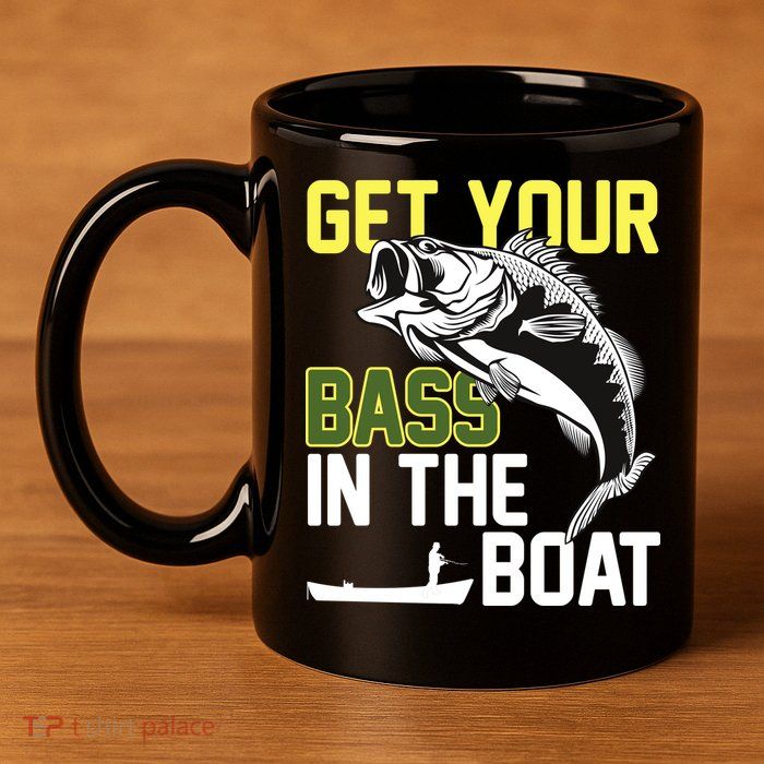 Get Your Bass In The Boat 11oz C Handle Ceramic Mug