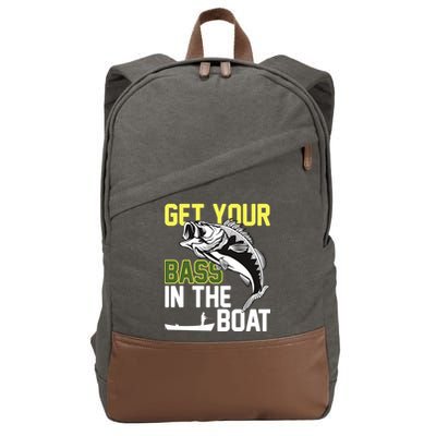 Get Your Bass In The Boat Cotton Canvas Backpack