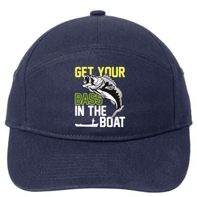 Get Your Bass In The Boat 7-Panel Snapback Hat