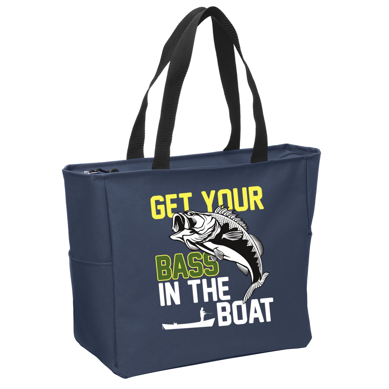 Get Your Bass In The Boat Zip Tote Bag