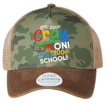 Get Your Cray On 100th Day of School Legacy Tie Dye Trucker Hat