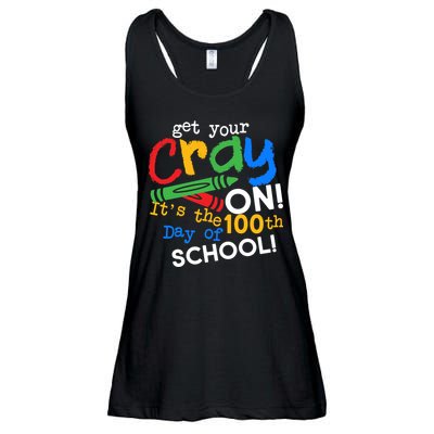 Get Your Cray On 100th Day Of School  Ladies Essential Flowy Tank
