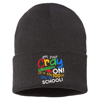 Get Your Cray On 100th Day Of School  Sustainable Knit Beanie