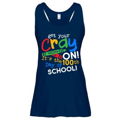 Get Your Cray On 100th Day of School Ladies Essential Flowy Tank