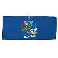 Get Your Cray On 100th Day of School Large Microfiber Waffle Golf Towel