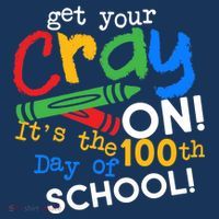 Get Your Cray On 100th Day of School Youth Performance Sprint T-Shirt