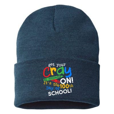 Get Your Cray On 100th Day of School Sustainable Knit Beanie