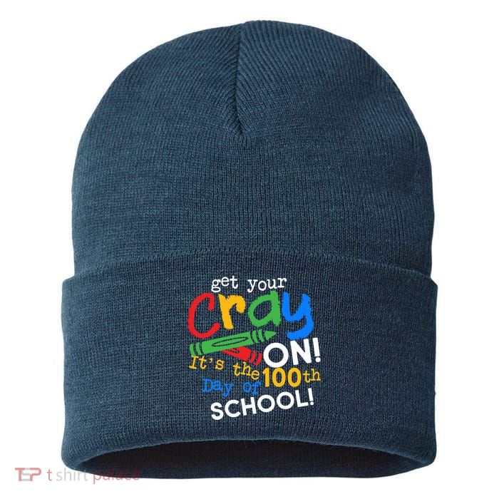 Get Your Cray On 100th Day of School Sustainable Knit Beanie