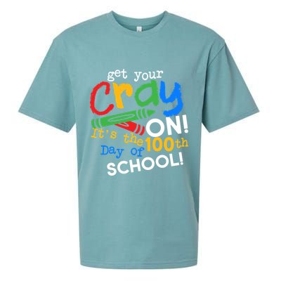 Get Your Cray On 100th Day of School Sueded Cloud Jersey T-Shirt