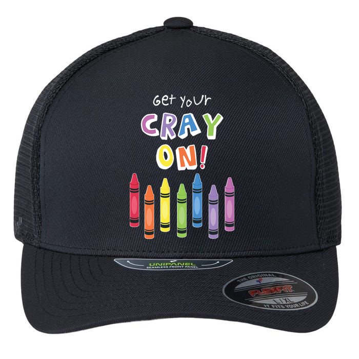 Get Your Cray On Crayon Flexfit Unipanel Trucker Cap