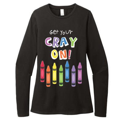 Get Your Cray On Crayon Womens CVC Long Sleeve Shirt