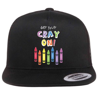 Get Your Cray On Crayon Flatbill Hat