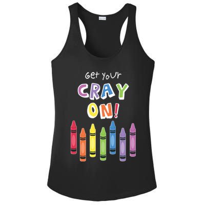 Get Your Cray On Crayon Ladies PosiCharge Competitor Racerback Tank
