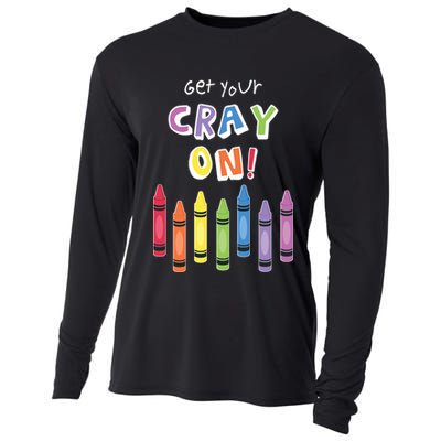 Get Your Cray On Crayon Cooling Performance Long Sleeve Crew