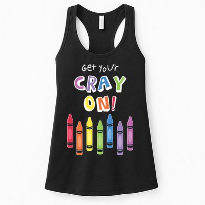 Get Your Cray On Crayon Womens Tank Top