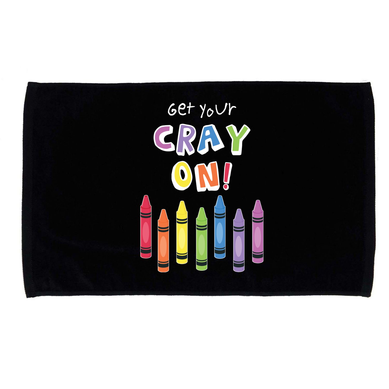 Get Your Cray On Crayon Microfiber Hand Towel