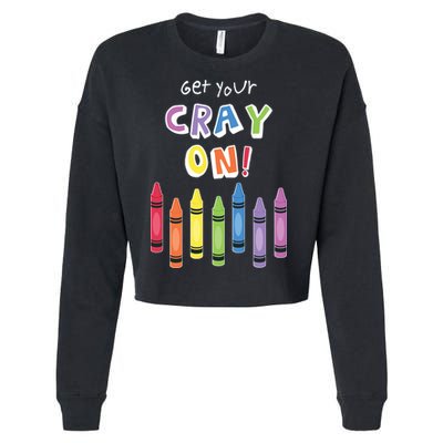 Get Your Cray On Crayon Cropped Pullover Crew