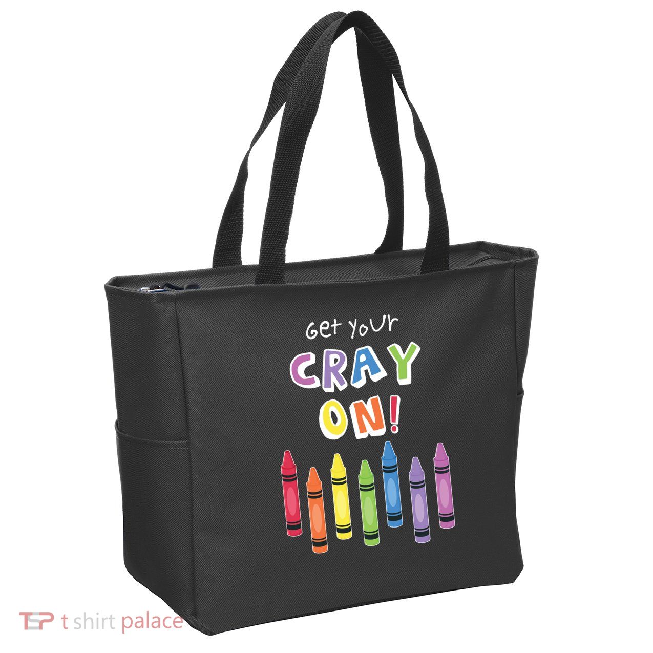 Get Your Cray On Crayon Zip Tote Bag