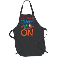 Get Your Cray On Crayon School Art Full-Length Apron With Pockets