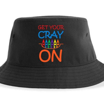 Get Your Cray On Crayon School Art Sustainable Bucket Hat