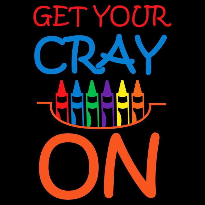 Get Your Cray On Crayon School Art 16 in Basic Backpack