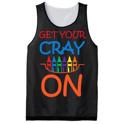 Get Your Cray On Crayon School Art Mesh Reversible Basketball Jersey Tank