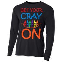 Get Your Cray On Crayon School Art Cooling Performance Long Sleeve Crew