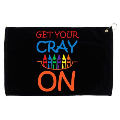 Get Your Cray On Crayon School Art Grommeted Golf Towel