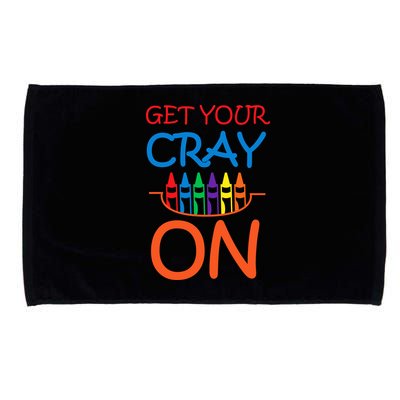 Get Your Cray On Crayon School Art Microfiber Hand Towel