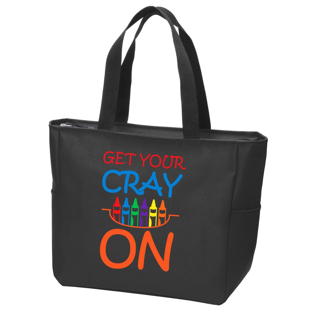 Get Your Cray On Crayon School Art Zip Tote Bag