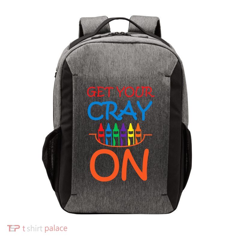Get Your Cray On Crayon School Art Vector Backpack