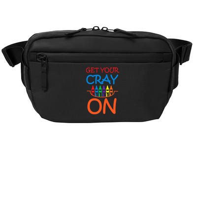 Get Your Cray On Crayon School Art Crossbody Pack