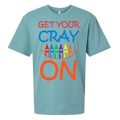 Get Your Cray On Crayon School Art Sueded Cloud Jersey T-Shirt