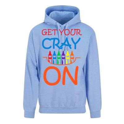 Get Your Cray On Crayon School Art Unisex Surf Hoodie