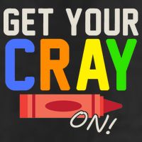 Get Your Cray-On! Fun Back To School Garment-Dyed Fleece Hoodie