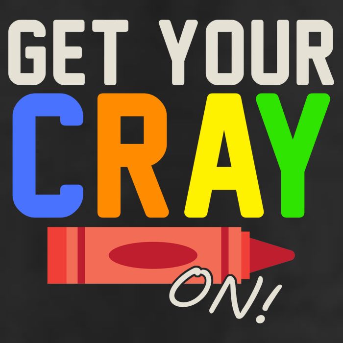 Get Your Cray-On! Fun Back To School Garment-Dyed Fleece Hoodie