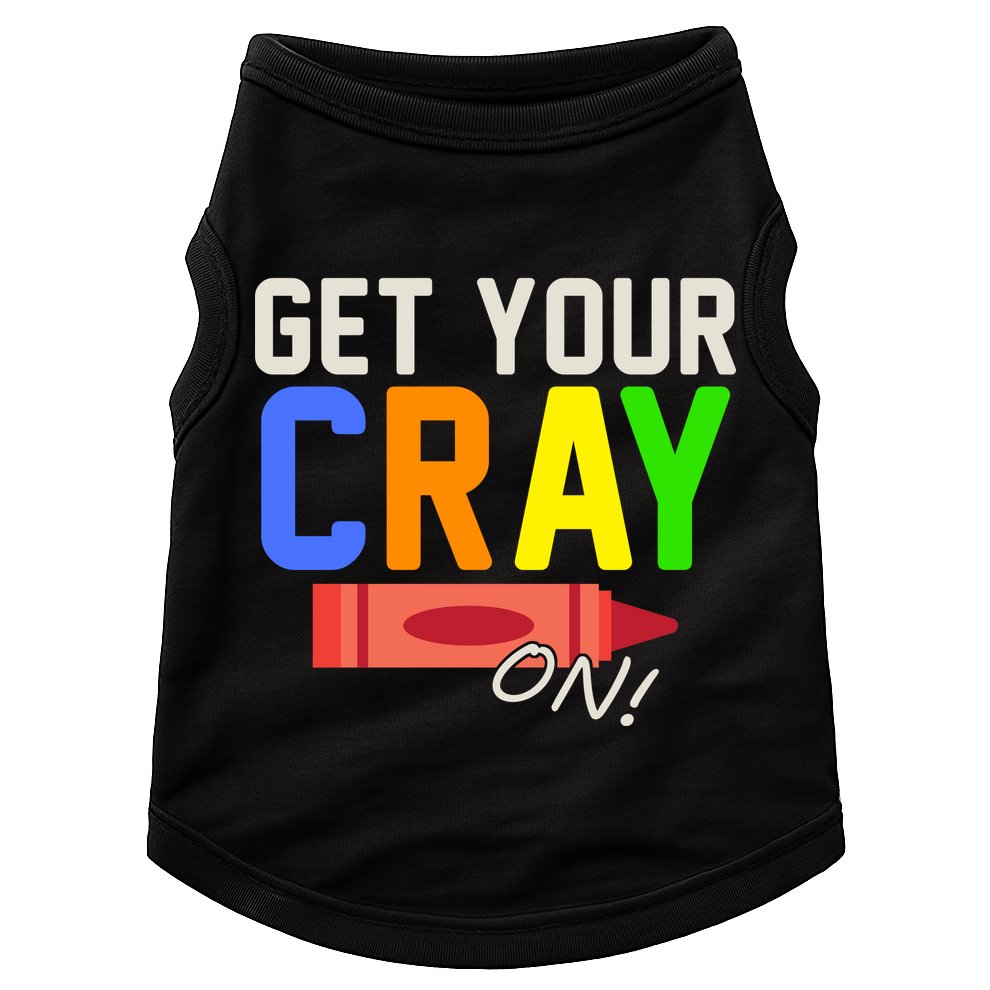 Get Your Cray-On! Fun Back To School Doggie Tank