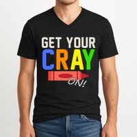 Get Your Cray-On! Fun Back To School V-Neck T-Shirt