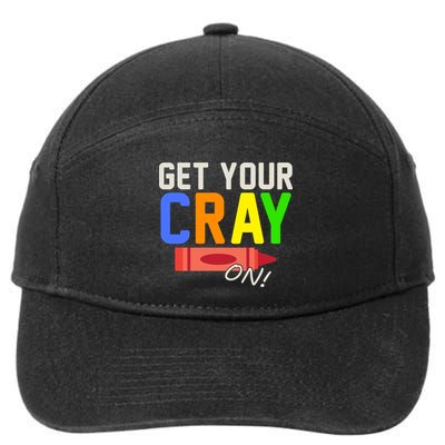 Get Your Cray-On! Fun Back To School 7-Panel Snapback Hat