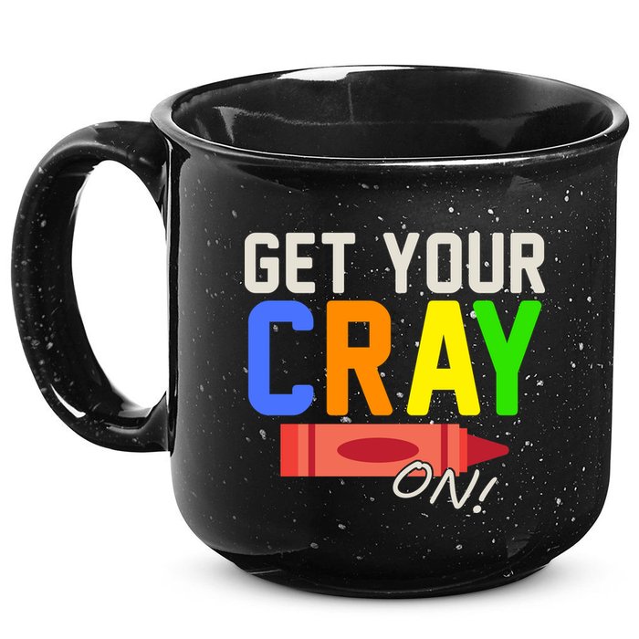 Get Your Cray-On! Fun Back To School 15oz Campfire Ceramic Mug