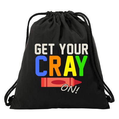 Get Your Cray-On! Fun Back To School Drawstring Bag